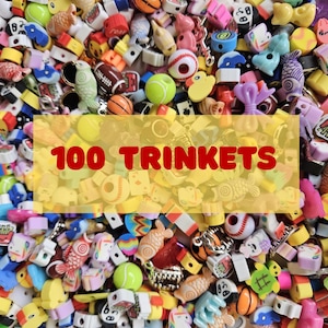 I SPY Trinkets for Kids--100 Tiny Miniatures for I Spy or Sensory Games, Small Mixed I Spy Trinkets, Jewelry Charms and Craft Pieces