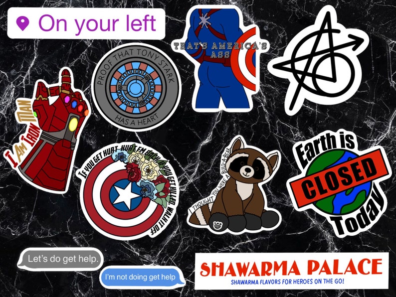 Marvel Sticker Pack 20 Stickers Etsy