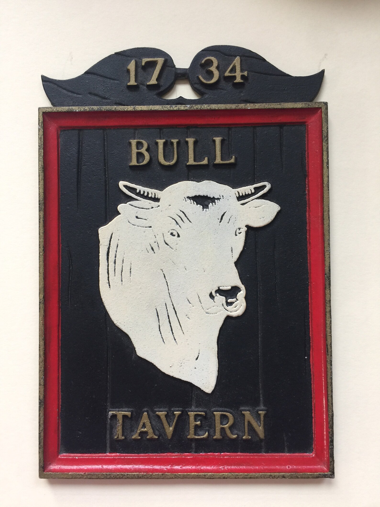 Bull Tavern 1734 metal sign/plaque Etsy Italia