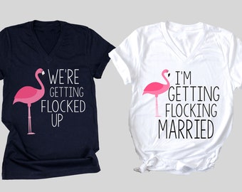 flamingo bridesmaid shirts