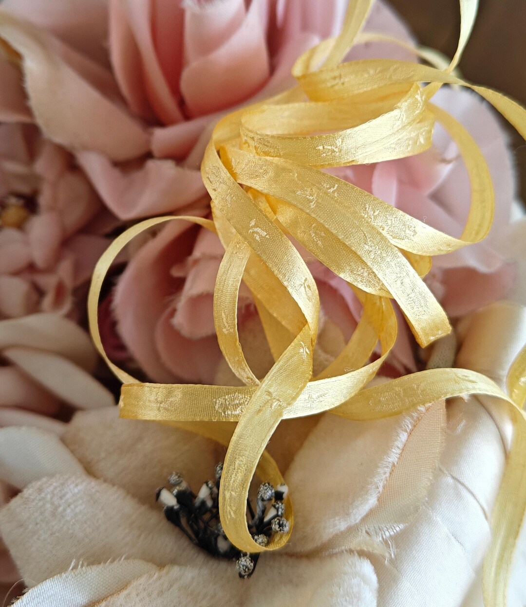 Silk Ribbons and Belles Royal Yellow 56 inch Cotton Poplin Pre Order