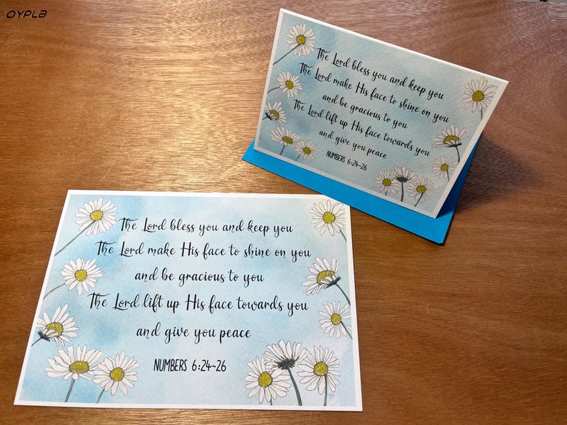 The Lord Bless You and Keep You. Hand-lettered Bible Verse Card ...