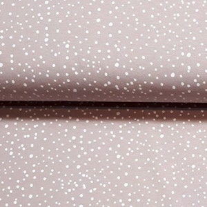 Fabric Cotton Jersey Dots dusty rose 0,5 m