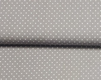 6,40 €//m 50cm STOFF BAUMWOLLE Dekostoff dunkelblau gepunktet getupft weiß