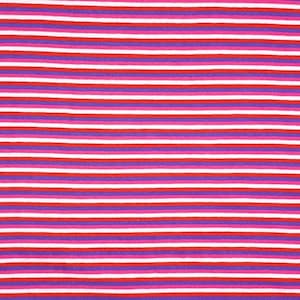 Stoff Baumwolljersey Streifen pink 0,5 m