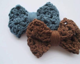 Pinza para el cabello con lazo de ganchillo | Pinza para el cabello con lazo de ganchillo | Lazo para el cabello hecho a mano | Pinza para el cabello hecha a mano