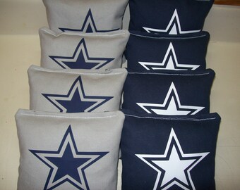 thumbnail image 2 of Dallas Cowboys Suede Cornhole Bags – 8-Pack ACA Stop N Go Bags – Slide & Stick Surface 2 of 5