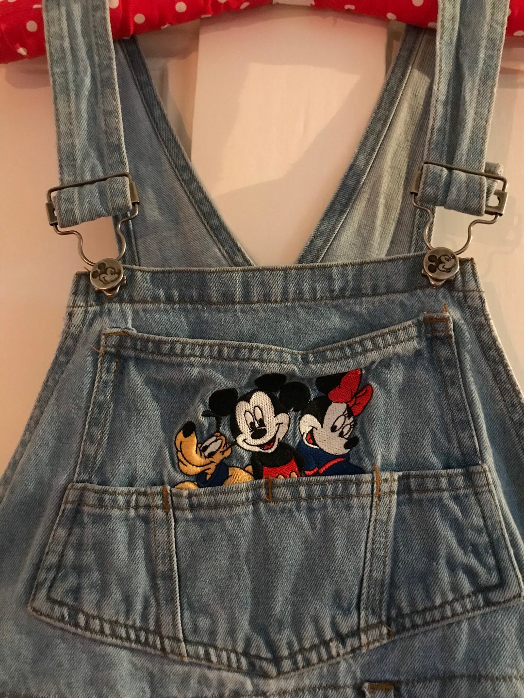 Vintage Mickey and Minnie Mouse Pluto Dog Blue Dungarees. Overalls. Disney. 12 Years Etsy UK
