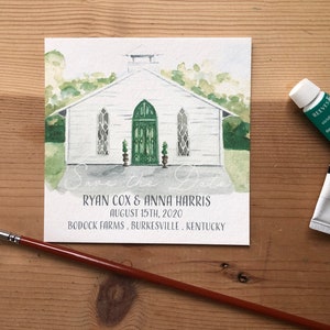 Custom save the date, watercolor save the date, watercolor venue save the date, watercolor save the date, venue save the date, watercolor