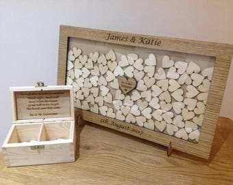 Oak wedding drop box