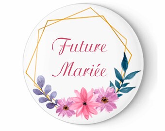 Lot Badge Mariée et Team de la mariée | EVJF | Témoin | Demoiselle d'honneur | Mariage | Enterrement vie de jeune fille | Future mariée