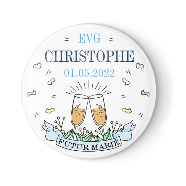 Lot Badges EVG Personnalisables | EVG | Témoin | Garçon d'honneur | Mariage | Enterrement vie de garçon | Futur marié | Team du marié