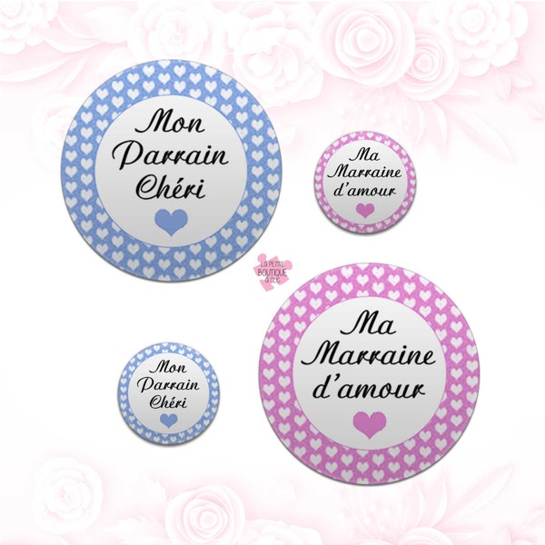 Badge Parrain ou Marraine