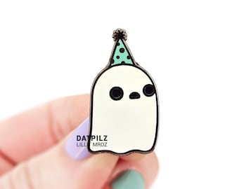 Party Ghost - Hard Enamel Pin - Glow in the Dark