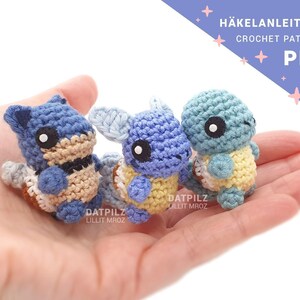 Crochet Pattern - Amigurumi - Mini Pocket Monster - Water Starters