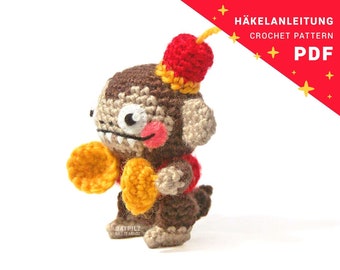 Crochet Pattern - Wind Up Monkey - Amigurumi