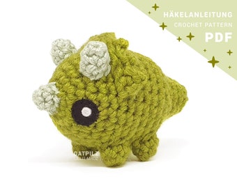 Crochet Pattern - Little Triceratops - Amigurumi