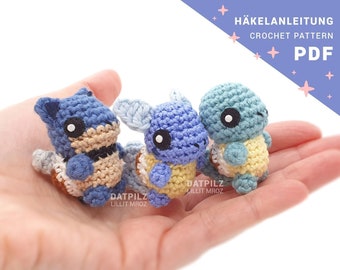 Crochet Pattern - Amigurumi - Mini Pocket Monster - Water Starters