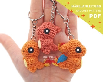 Crochet Pattern - Amigurumi - Mini Pocket Monster - Fire Starters