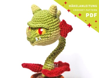 Patron au crochet - Dragon Mouth - Plants vs. Zombies - Amigurumi