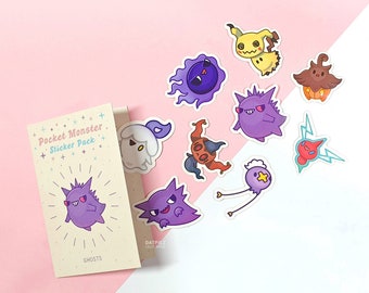 Ghost Pocket Monster Sticker Pack