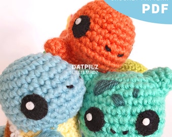 Crochet Pattern PDF - Amigurumi - Starter Pocket Monsters