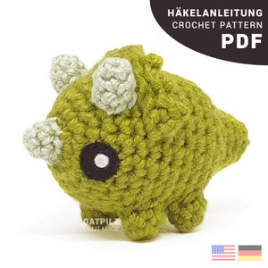 Crochet Pattern PDF - Little Triceratops - Amigurumi