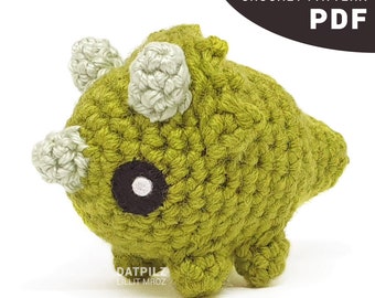 Crochet Pattern PDF - Little Triceratops - Amigurumi