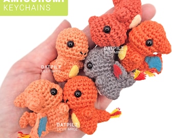 Mini Pokket Monster Amigurumi - Handmade Crochet Figure - Keychain