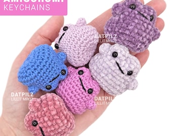 Mini Pokket Monster Amigurumi Slime - Handmade Crochet Figure - Keychain