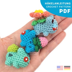 Crochet Pattern PDF - Amigurumi - Mini Pocket Monster - Grass Starters
