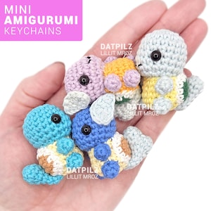 Mini Pokket Monster Amigurumi - Handmade Crochet Figure - Keychain