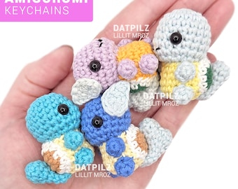 Mini Pokket Monster Amigurumi - Handmade Crochet Figure - Keychain