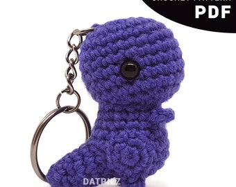 Crochet Pattern PDF - T-Rex Keychain - Amigurumi