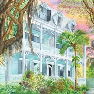 Key West Watercolor Painting giclee print