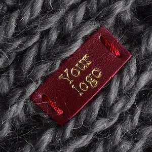 ECO Leder personalisierte Häkeletiketten, personalisierte vegane Lederetiketten, PU Tags, Eco Labels für Stricken