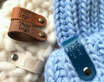 Sewing Handmade Leather Tag Mod. HMB Hand Made - Veg Tanned Leather Labels  for Hats, Tags for Handmade Items (Standard Text - 30 Pieces)