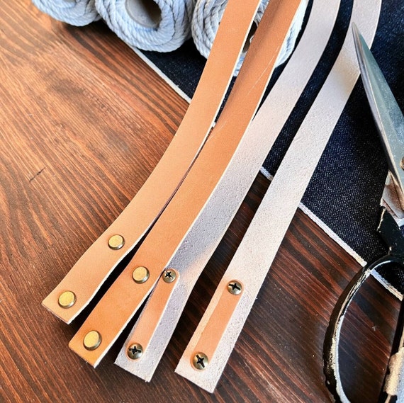 Ersatzgriffe aus echtem pflanzlich gegerbtem Leder, Riemen für