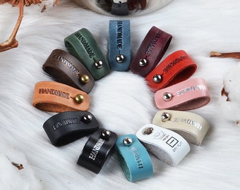 Handmade tags, hand wash sign tags, dry flat sign, Tag for knitting, Leather labels, Tag with rivets for crochet items, tags for handmade