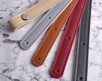 A set of 2pcs. handles for baskets and shoppers 30cm, 40cm, 65cm. Faux Eco leather Belt Replacement with Lobster Clasp,Shoulder Purse handle