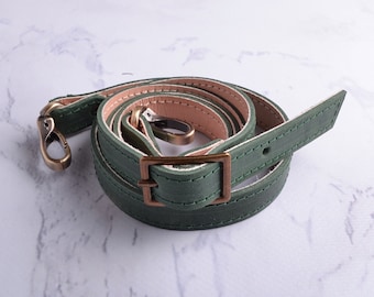 leather belt with adjustable and carbines for knitting bags, strap for bag, attach the strap to the bag, 110 cm, custom suede strap, beige