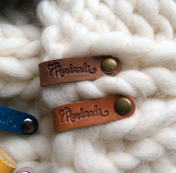 Etichette In Pelle Personalizzate Per Progetti Uncinetto E Maglia – 10 Pezzi Con Rivetti A Vite, 63,5x20 Mm, Fai Da Te