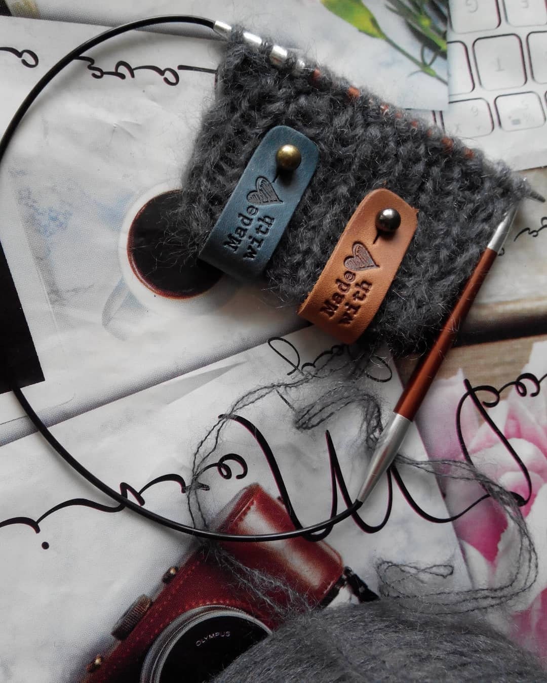 Made With Love Leather Tags for Knit and Crochet Hats Sweaters