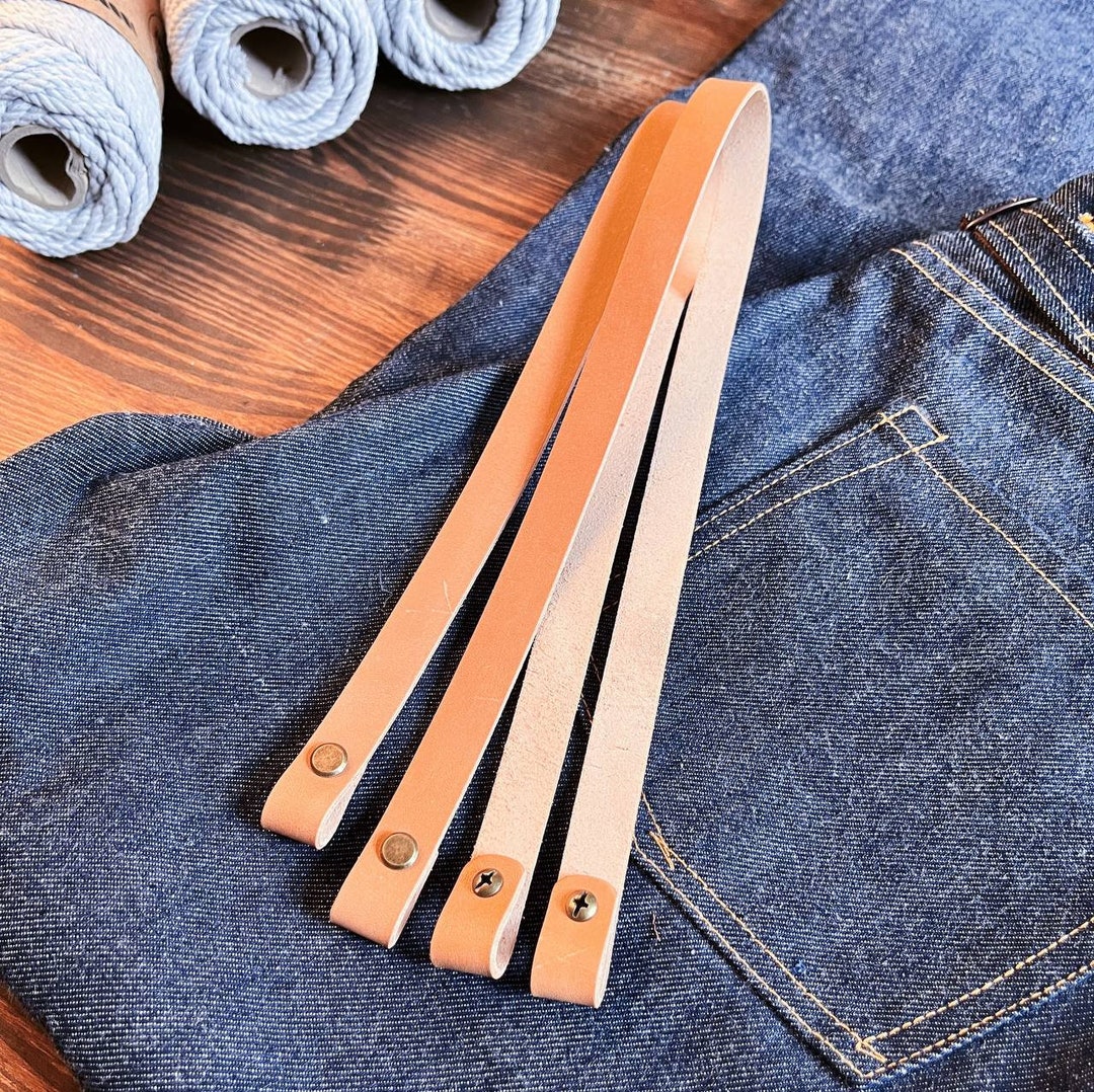 Leather Straps for Baskets, Handles for Crochet and Knitting Shopper