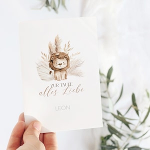 Baptism card BENROY LION