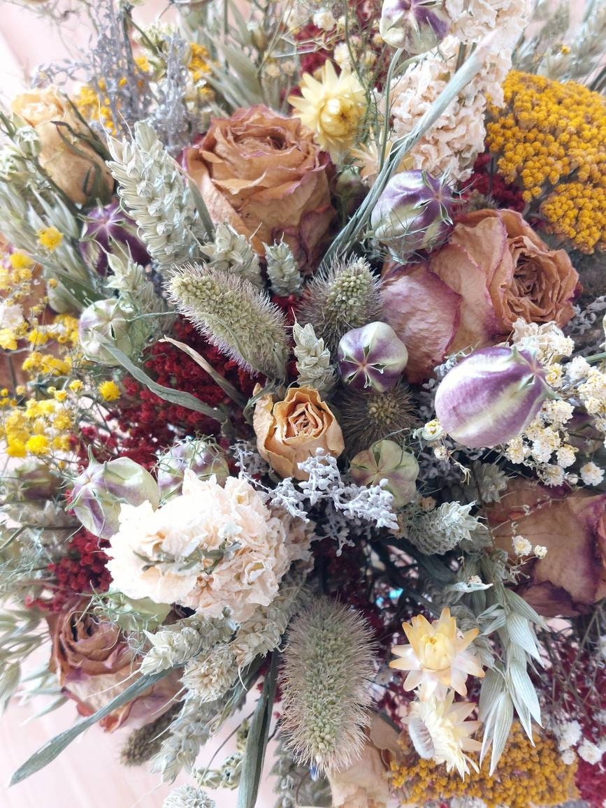 Bouquet de Fleurs Séchées/Décoration d'intérieur Naturelle