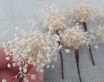 Fleurs cheveux sur pic / épingle à cheveux pour coiffure ou chignon / fleurs cheveux mariage