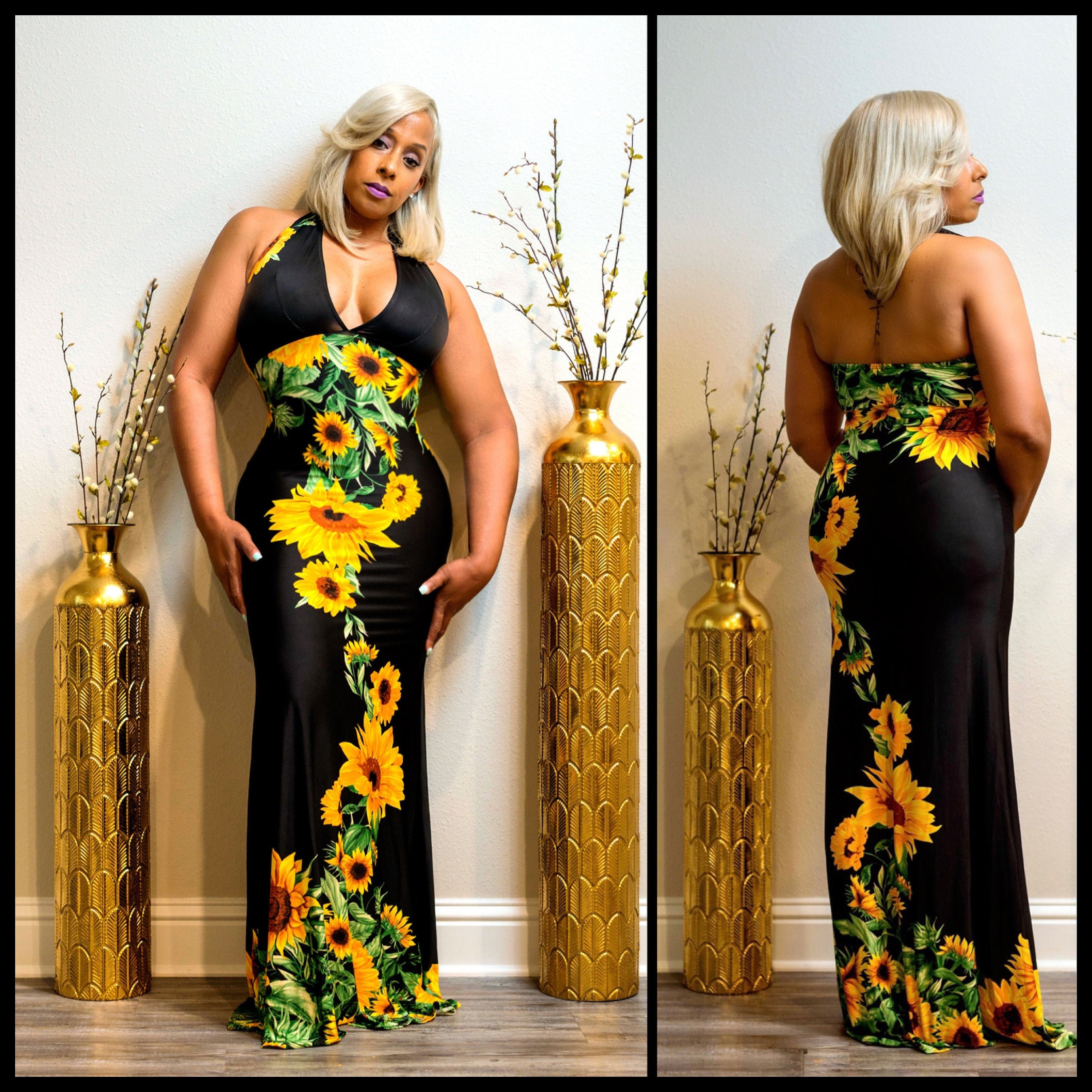 Sunflower Dress Women - Etsy
