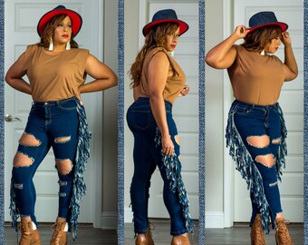 Denim Fedora / Classic Fedora / Dark Denim Fedora Hat / Fedora Hat for Men and Women