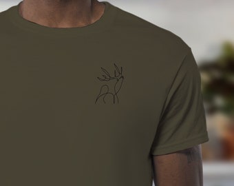 Hunting T-Shirt "Deer" | Minimalist | Birthday gift | Father | Gift | Family | Individual | Messrs